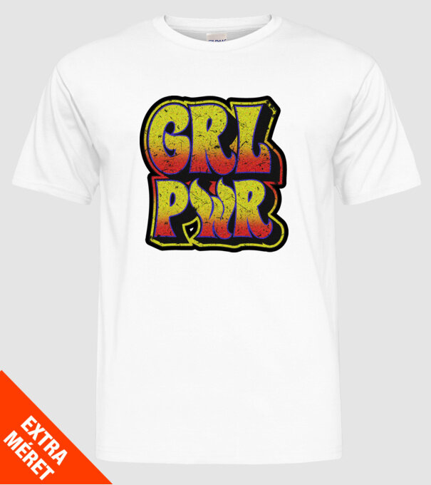 Girl power model alb pe tricou