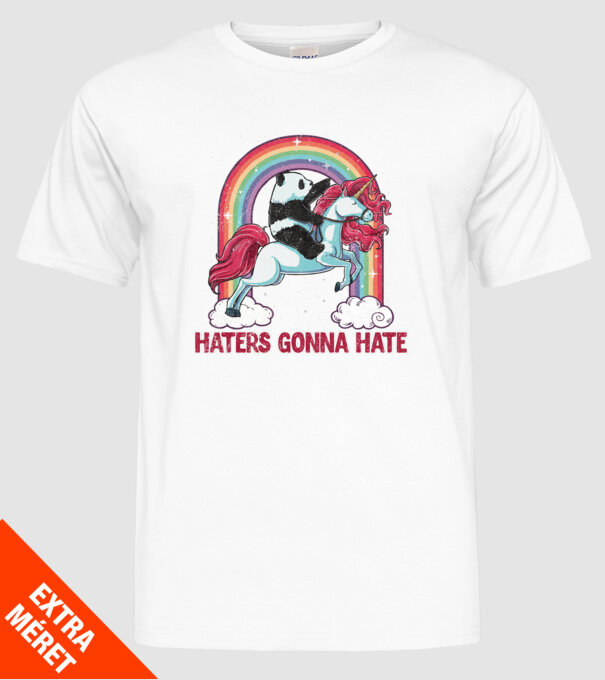 HATERS GONNA HATE model alb pe tricou