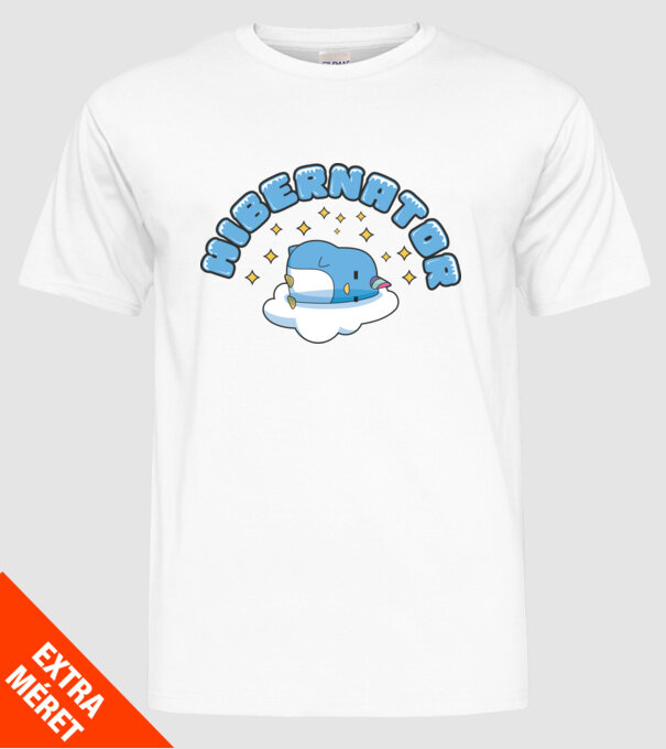 Hibernator model alb pe tricou