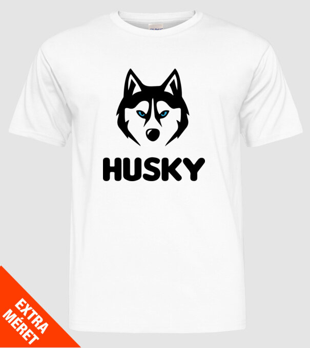 Husky băiat model alb pe tricou