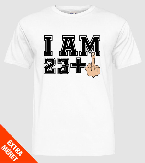Funny Birthday I am 23 model alb pe tricou