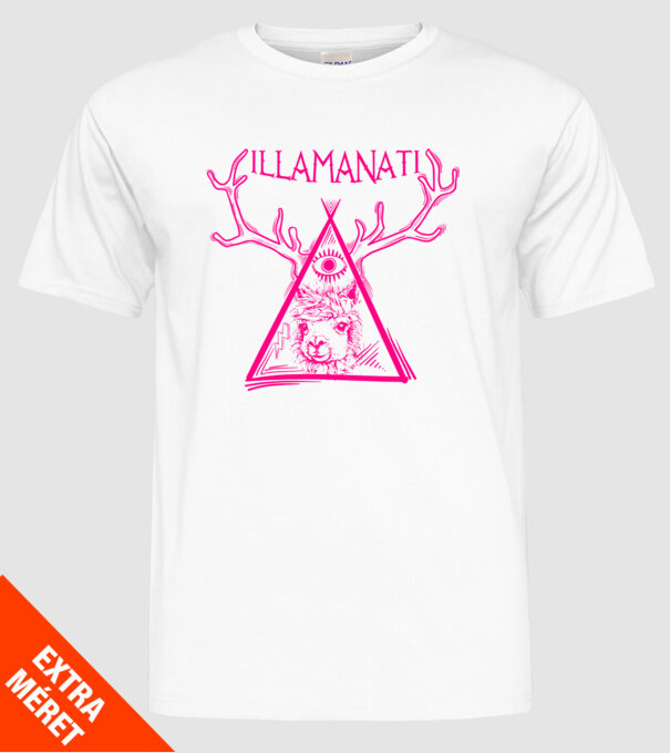 Illamanati model alb pe tricou