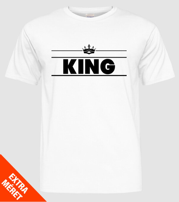 King model alb pe tricou