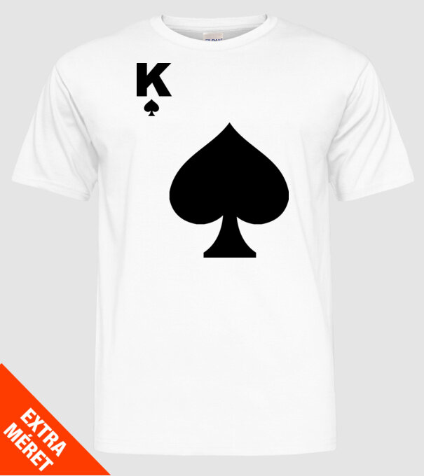 Rege model alb pe tricou