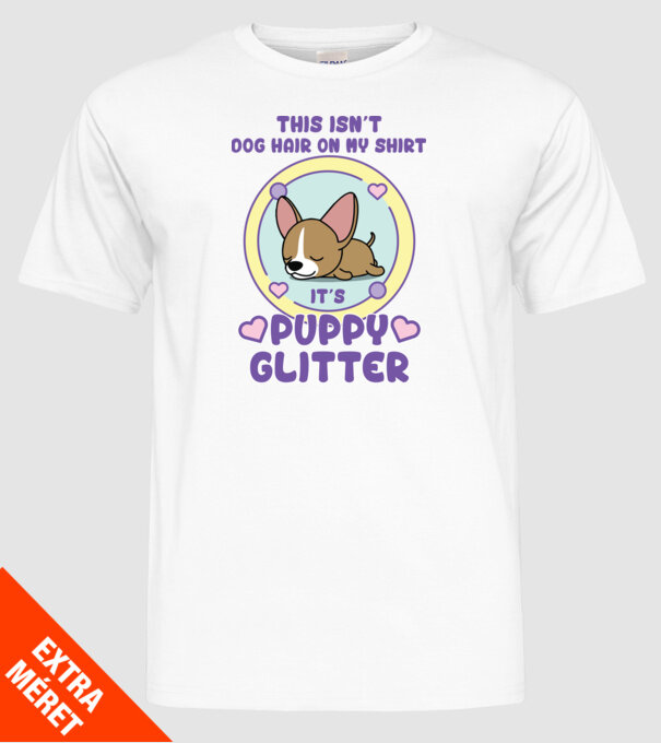 Paiete câine model alb pe tricou