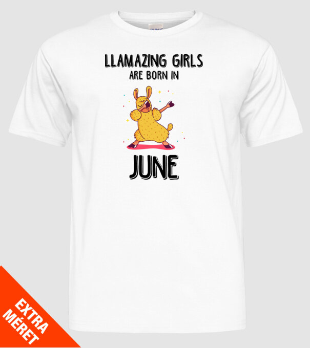 llamazing girls are born in june black model alb pe tricou