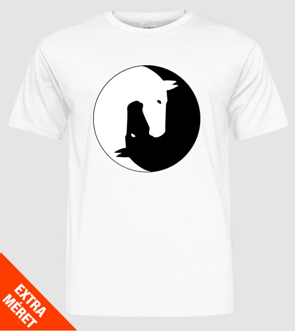 Lovas ying-yang model alb pe tricou
