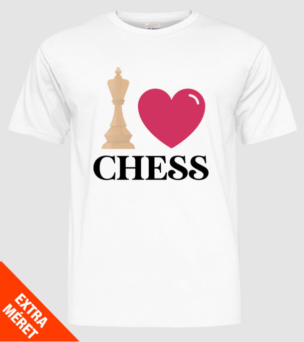 Love chess model alb pe tricou