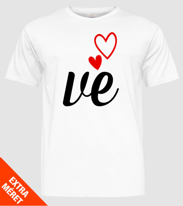 Cuplu LOVE model alb pe tricou