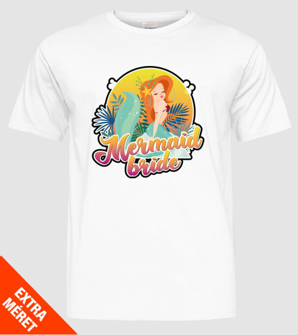 Mermaid bride hawaii model alb pe tricou