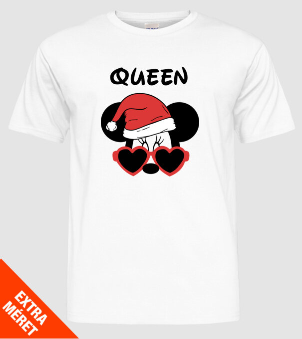 minnie santa queen model alb pe tricou