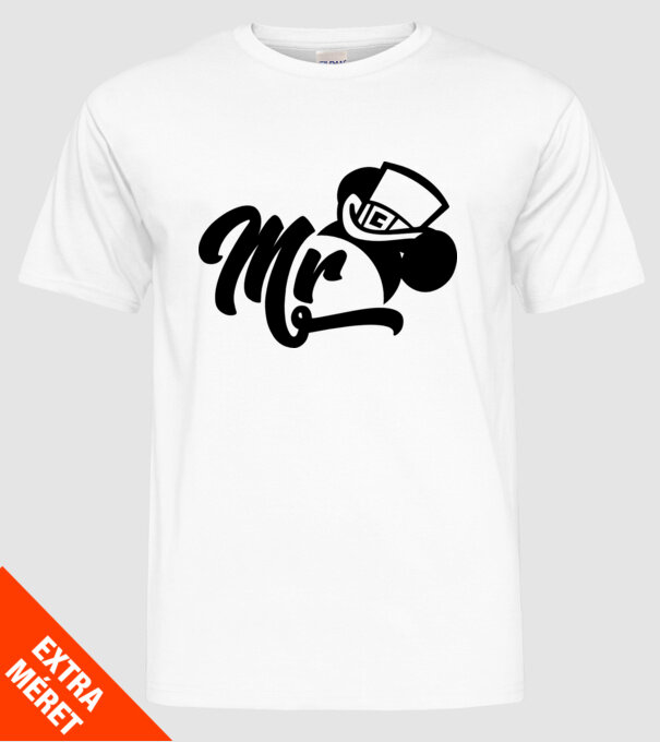 Mr Mouse model alb pe tricou