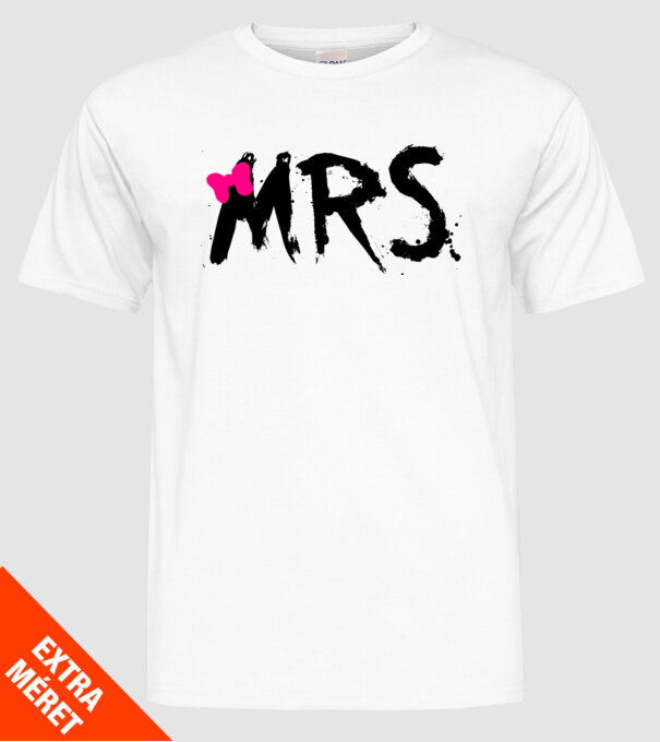Mrs. model alb pe tricou
