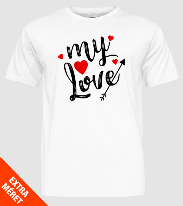 My love model alb pe tricou