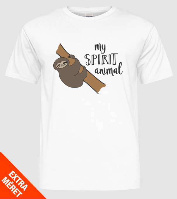 My spirit animal model alb pe tricou