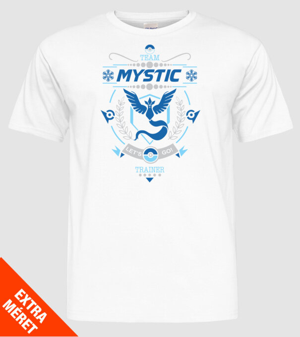 Mystic team model alb pe tricou