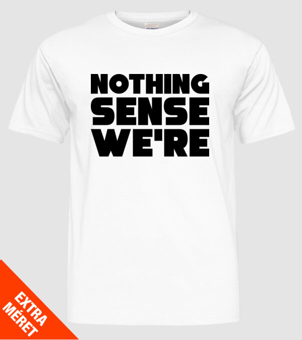 Cuplu Nothing makes sense... model alb pe tricou