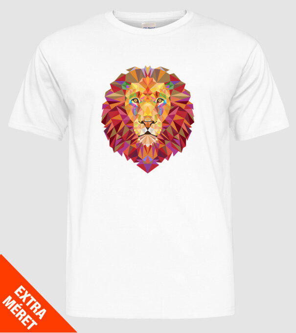 Leu design model alb pe tricou