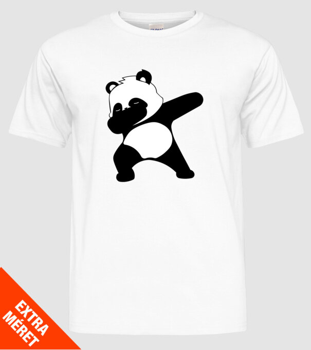 Panda DAB model alb pe tricou
