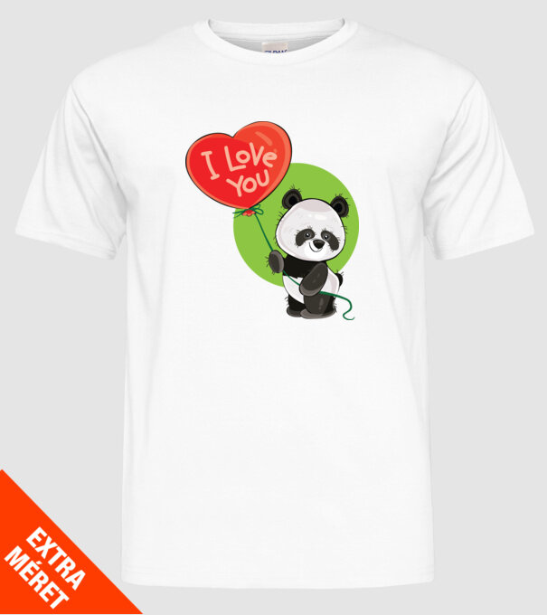 dragoste panda model alb pe tricou