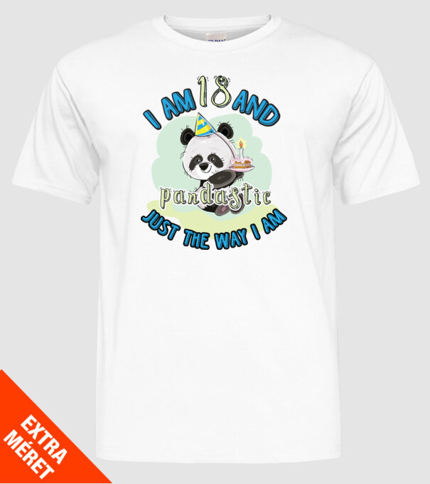 PANDASTIC 18 model alb pe tricou