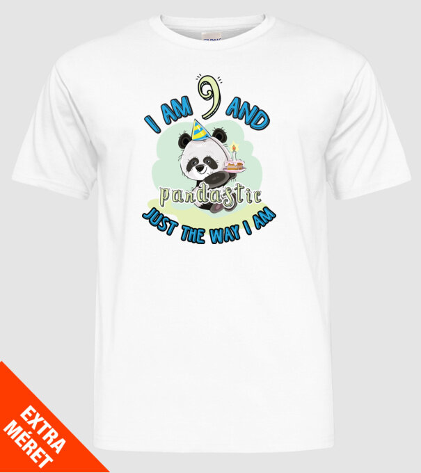 PANDASTIC 9 model alb pe tricou
