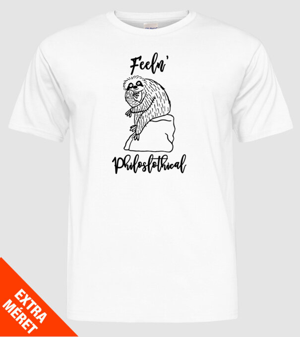 Philoslothical model alb pe tricou
