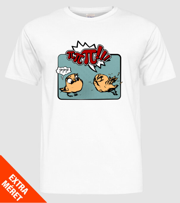 Pi Pi model alb pe tricou