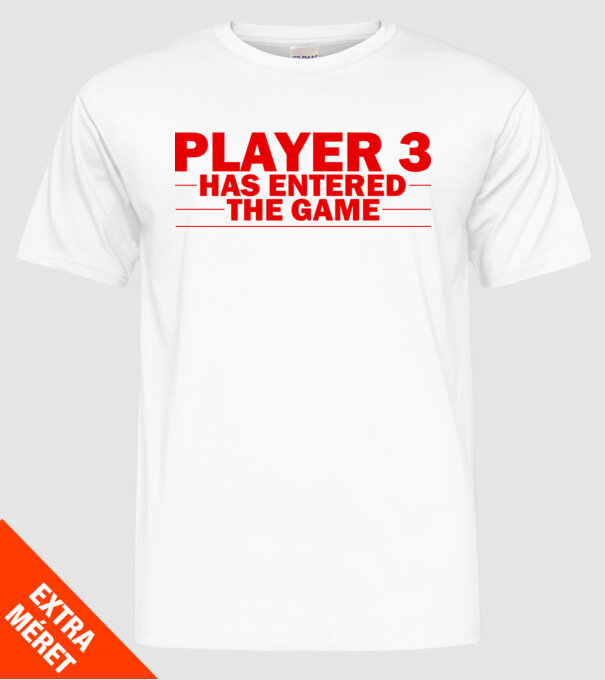 Player 3 entered the game model alb pe tricou