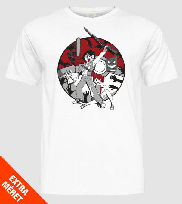 pokemon survive maki model alb pe tricou