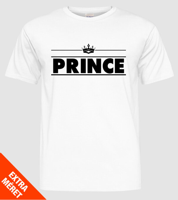 Prince model alb pe tricou