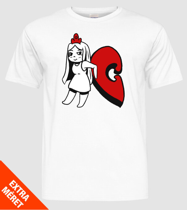 Pereche Puzzle fetiță model alb pe tricou