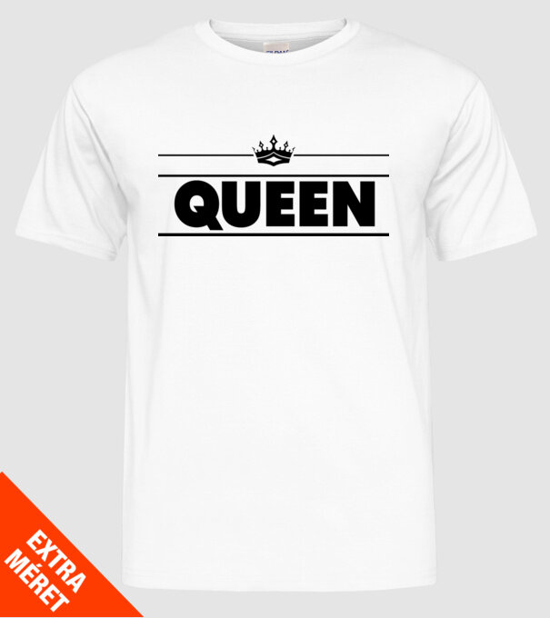 Queen model alb pe tricou