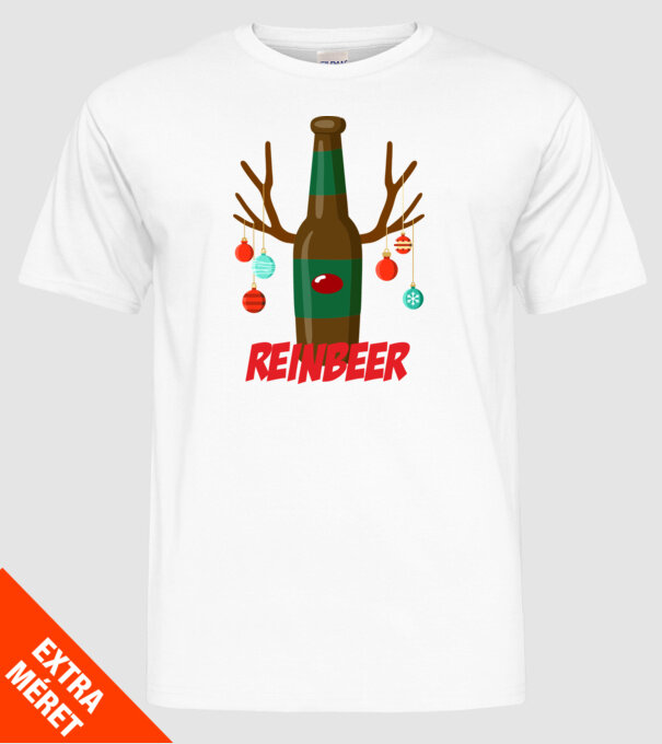 Bere REINBEER model alb pe tricou