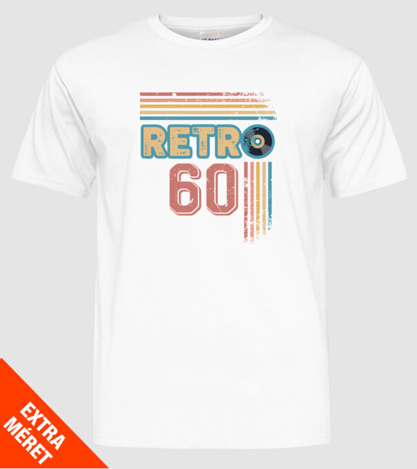Retro 60 Birthday model alb pe tricou