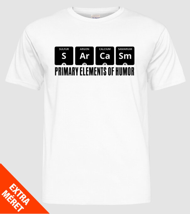 Sarcasm model alb pe tricou