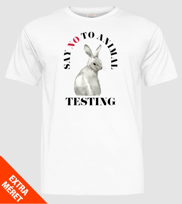 Say NO to animal testing model alb pe tricou