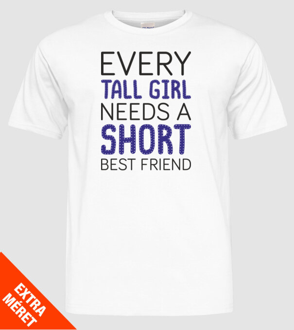 Short Freind model alb pe tricou
