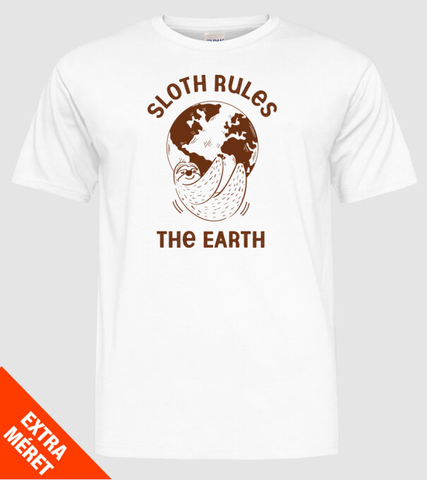 Sloth rules the world model alb pe tricou
