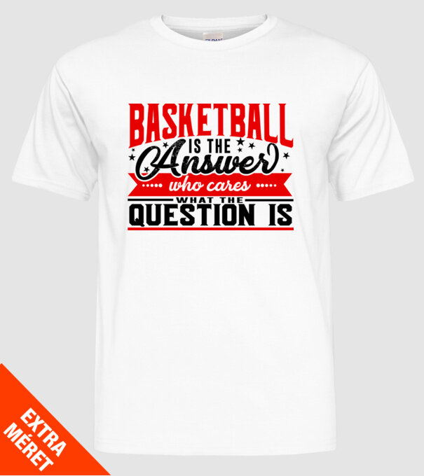 Sport is the answer BASCHETBALIST model alb pe tricou