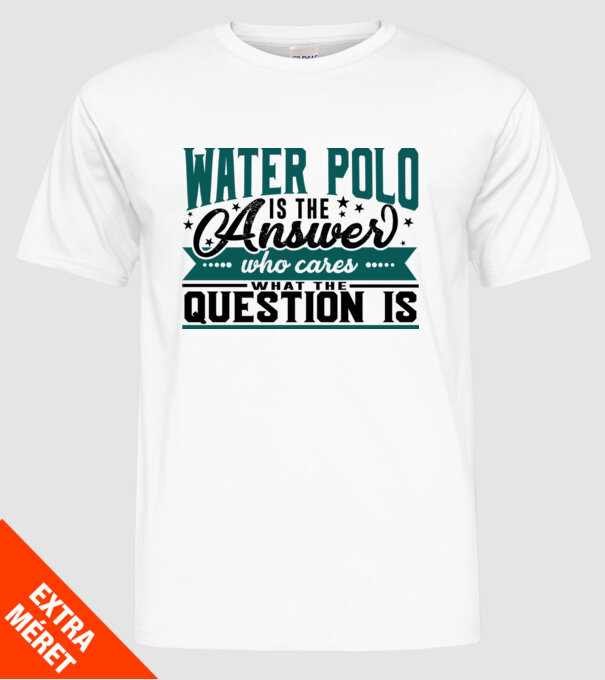 Sport is the answer JUCĂTOR POLO PE APĂ model alb pe tricou