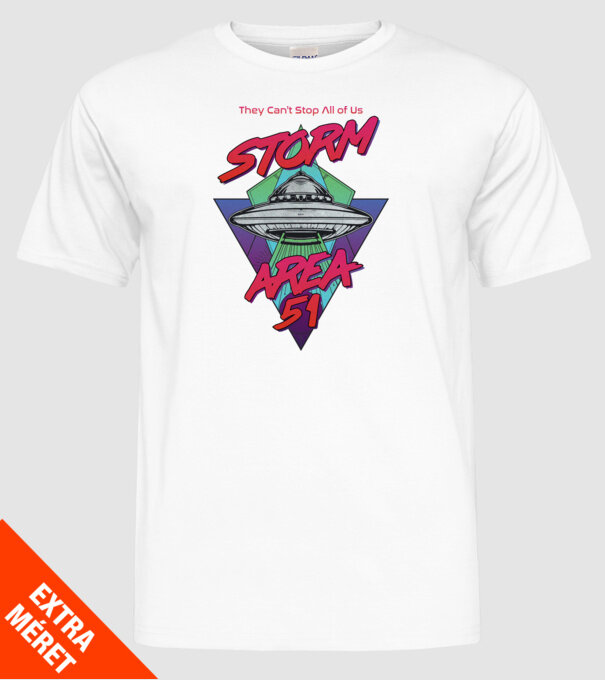 storm area 51 ufo model alb pe tricou