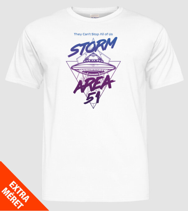 storm area 51 ufo purple model alb pe tricou
