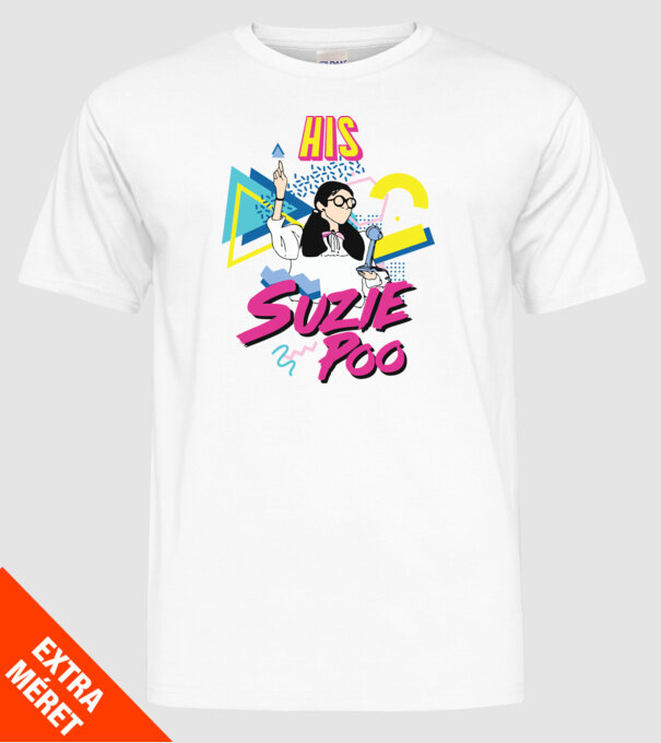 Stranger couple 80s retro Suzie model alb pe tricou