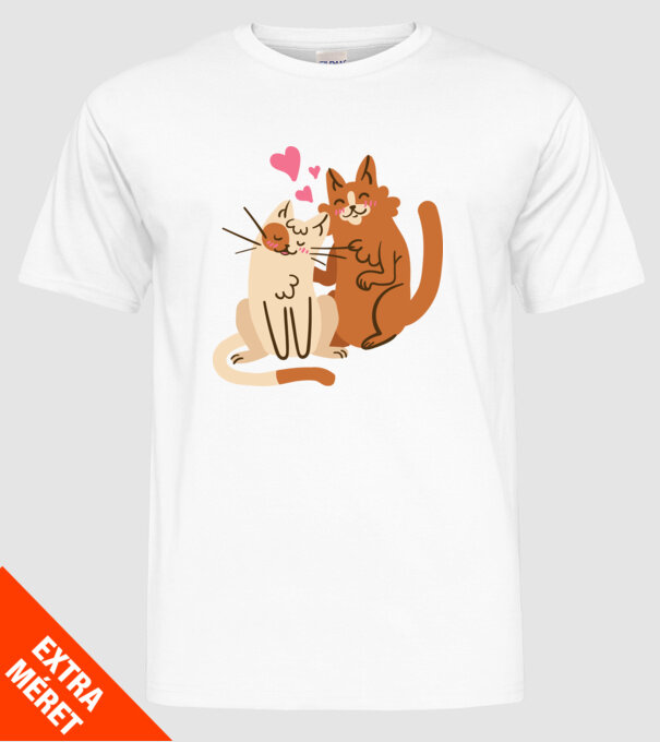 PISICUȚE ÎNDRĂGOSTITE 2 model alb pe tricou