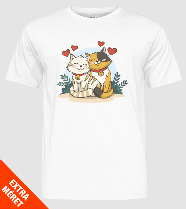 PISICUȚE ÎNDRĂGOSTITE 4 model alb pe tricou