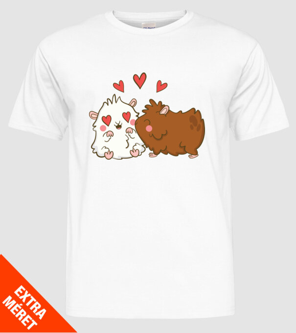 HAMSTERI ÎNDRĂGOSTIȚI model alb pe tricou