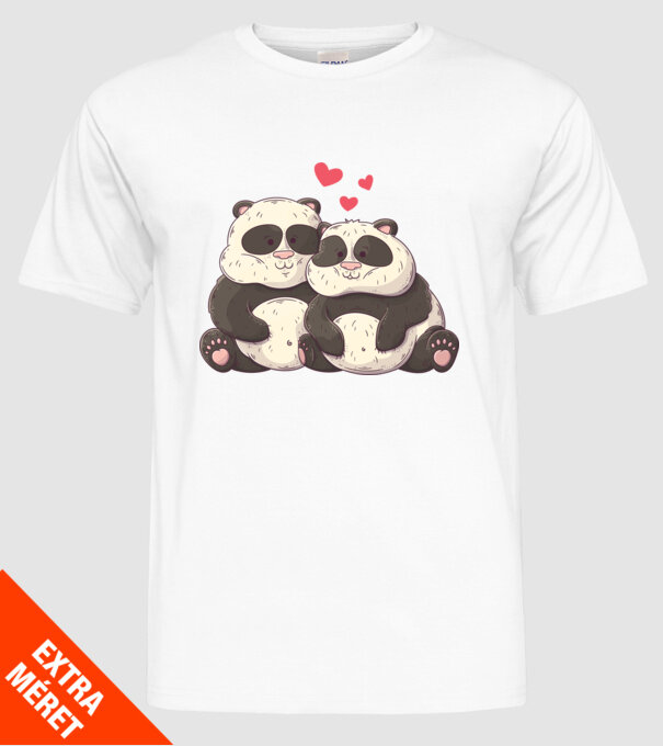 URȘI PANDA DOLOFANI ÎNDRĂGOSTIȚI model alb pe tricou