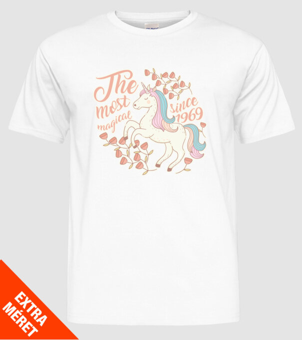 The most magical unicorn 1969 model alb pe tricou