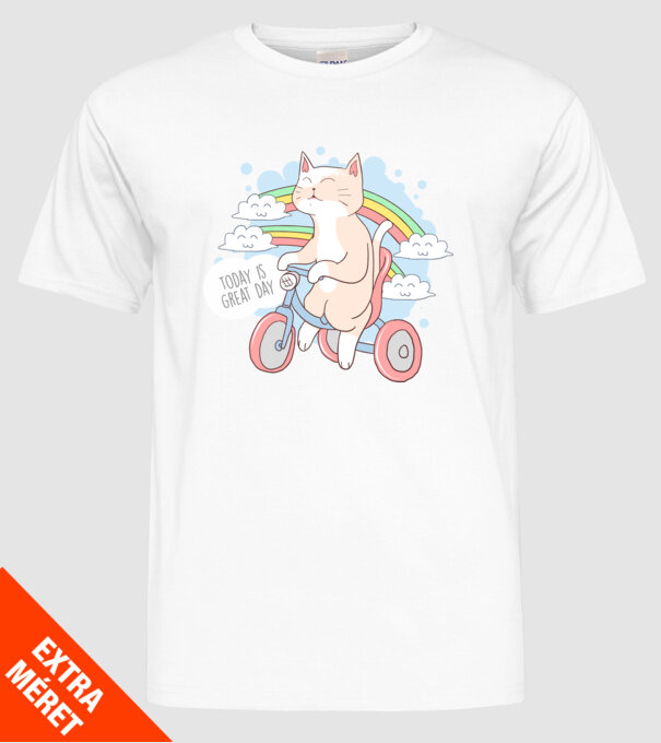 Today is a great day model alb pe tricou